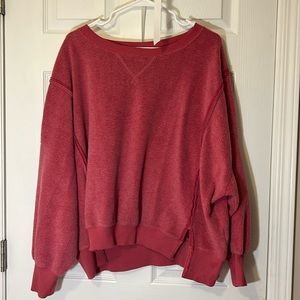 red american eagle fleece sweatshirt